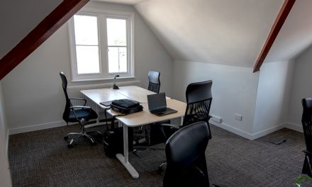 Book a hot desk or the small conference room